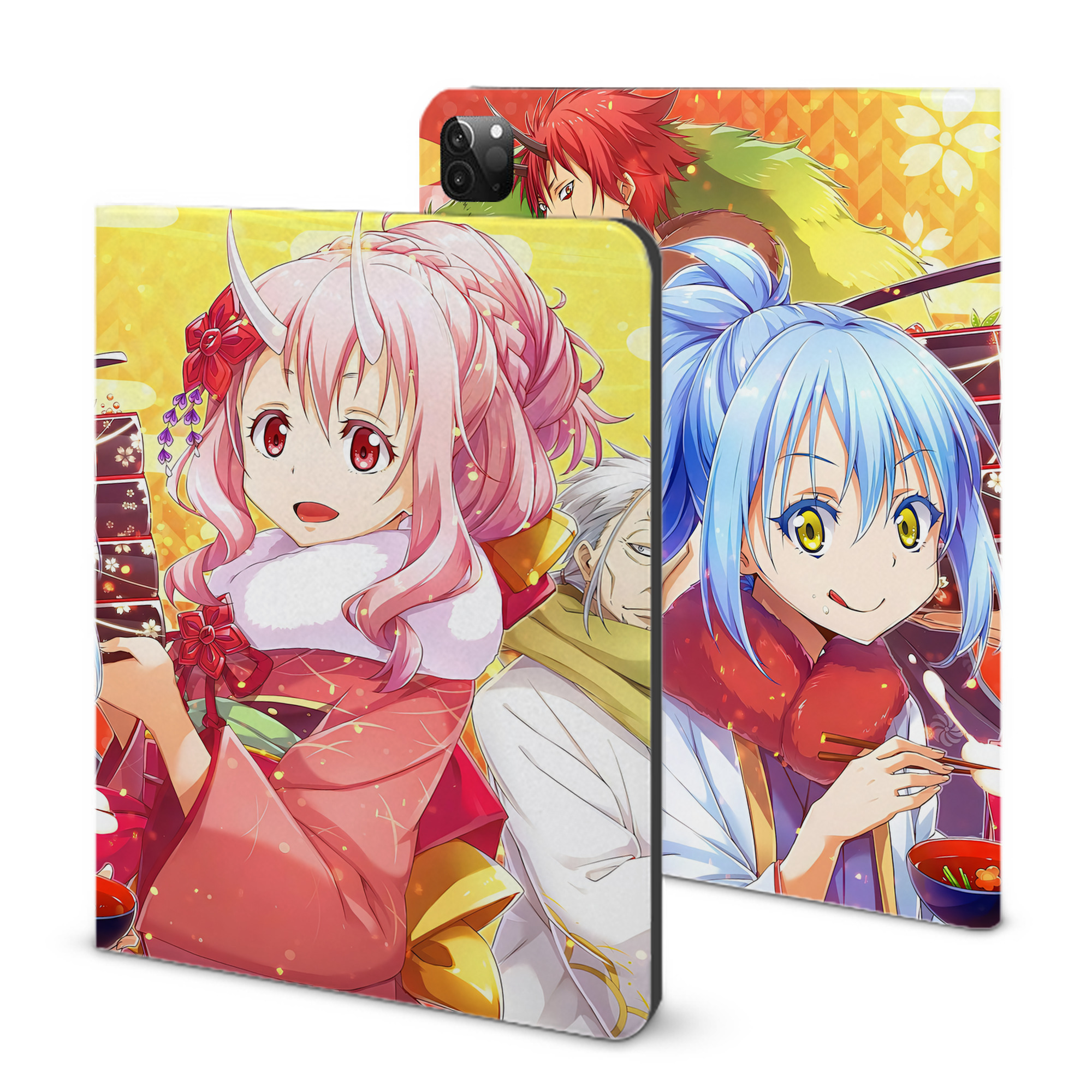 （画像用） 転スラ Regarding Reincarnated to Slime IPadケース ペンホルダー付き ブックスタイルデザイン